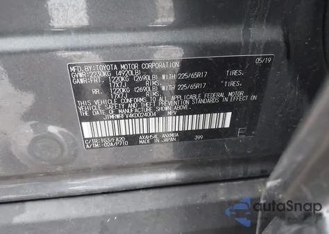 2019 Toyota Rav4 Hybrid Xle from USA, damaged, VIN JTMRWRFV4KD024004